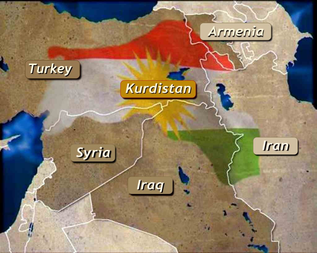 kurdistan karta Kurdistan kurdish - Europa Karta